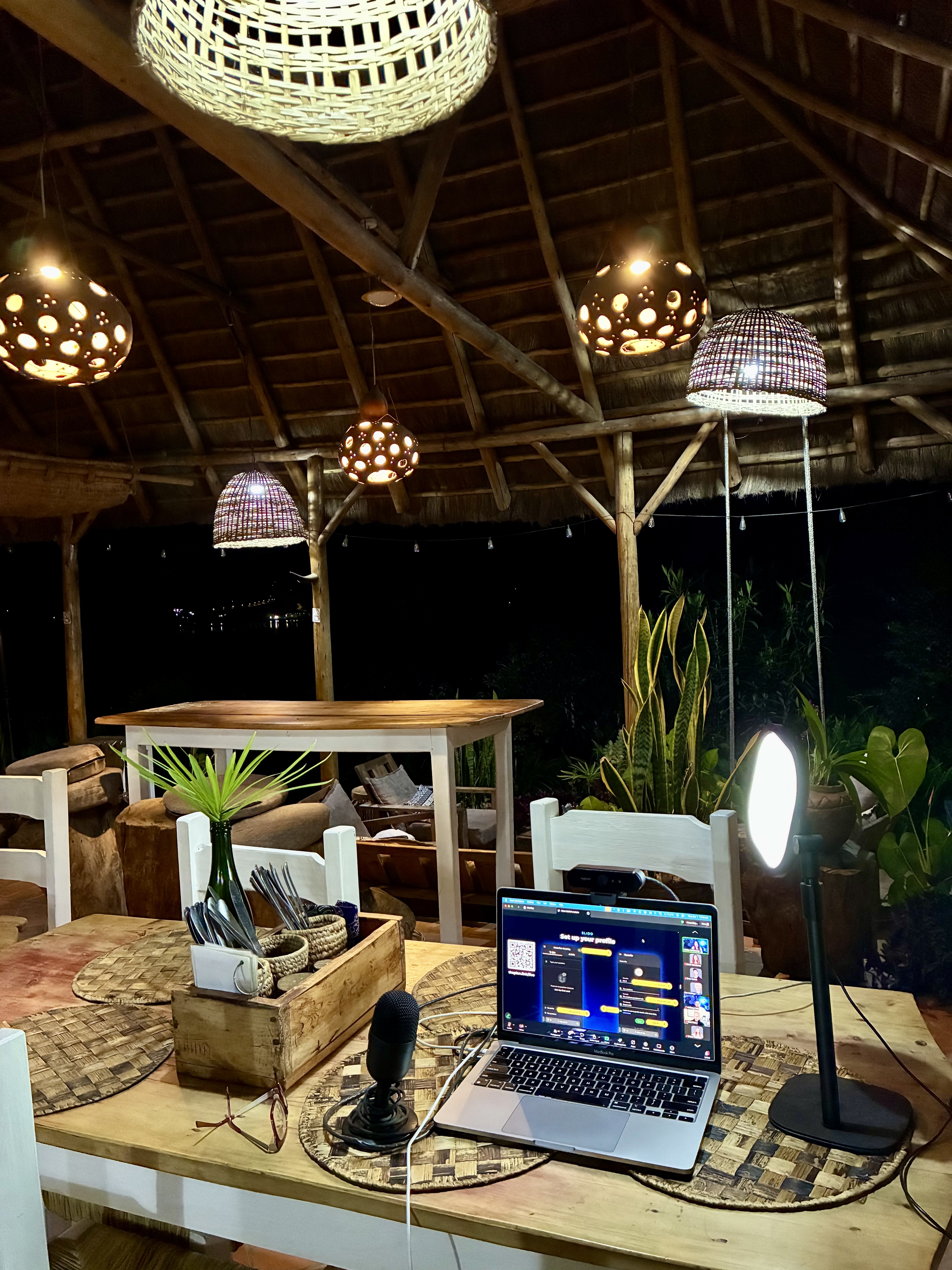 Sarah working from Kigali, Rwanda